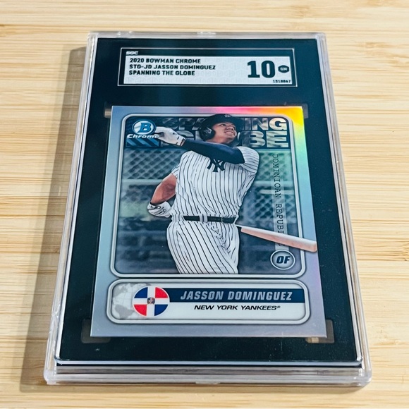 JASSON DOMINGUEZ 2020 Bowman Chrome Spanning The Globe Refractor RC SGC 10 Gem - Picture 2 of 3